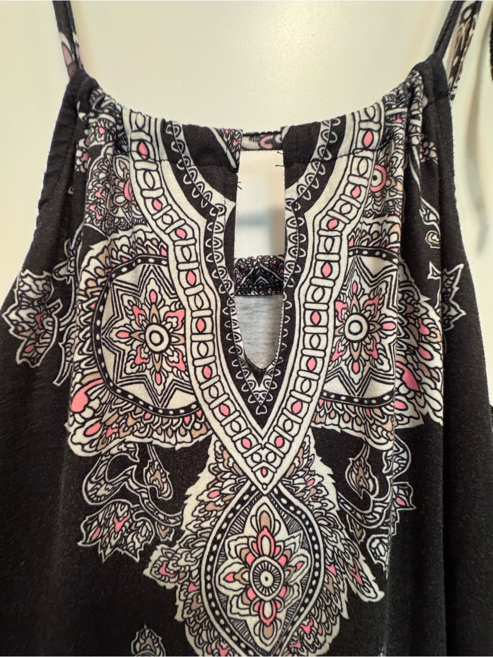 Black Paisley Print Spaghetti Strap Dress - Picture 2 of 5